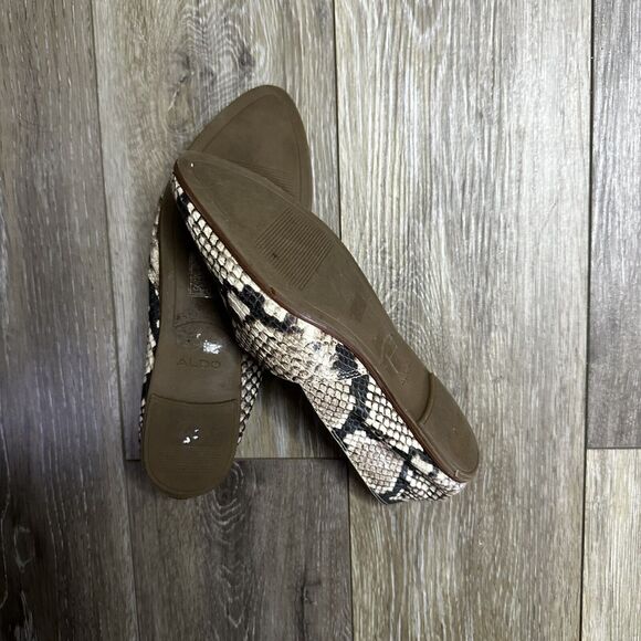 ALDO Blanchette Flats Pointed toe Loafer Snake Print Women’s Size 6 36 - Picture 9 of 10